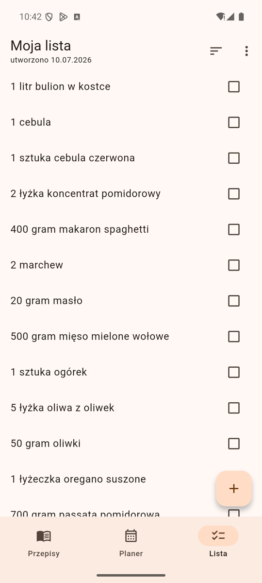 Lista zakupów